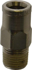Norgren - 1/4" Outside Diam, 1/8 BSPT, Nickel Plated Brass Push-to-Connect Tube Male Connector - 260 Max psi, Tube to Male Connection - Eagle Tool & Supply