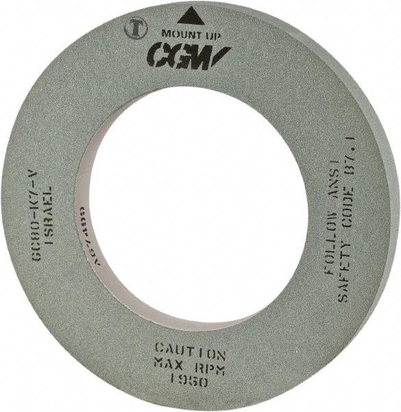 Camel Grinding Wheels - 16" Diam x 5" Hole x 1" Wide Centerless & Cylindrical Grinding Wheel - 80 Grit, Silicon Carbide, Type 1, Vitrified Bond, No Recess - Eagle Tool & Supply