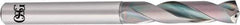OSG - 8.1mm 140° Spiral Flute Solid Carbide Screw Machine Drill Bit - EgiAs Finish, Right Hand Cut, 41mm Flute Length, 101mm OAL, Straight Shank, Through Coolant - Eagle Tool & Supply
