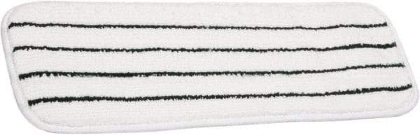 Ability One - 6" Long x 5" Wide Microfiber Dust Mop Pad - Hook & Loop, White, Looped Head - Eagle Tool & Supply