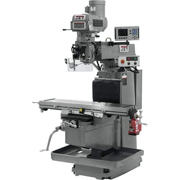 Jet - 54" Long x 12" Wide, 3 Phase Acu-Rite 200S CNC Milling Machine - Variable Speed Pulley Control, NT40 Taper, 5 hp - Eagle Tool & Supply