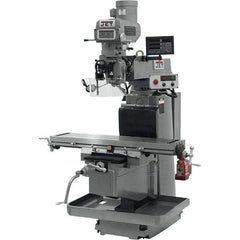 Jet - 54" Long x 12" Wide, 3 Phase Newall DP700 CNC Milling Machine - Variable Speed Pulley Control, NT40 Taper, 5 hp - Eagle Tool & Supply