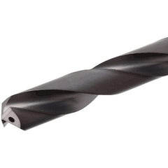 Iscar - 7.4mm 140° Solid Carbide Jobber Drill - TiAlN Finish, Right Hand Cut, Spiral Flute, Straight Shank, 91mm OAL, Standard Point - Eagle Tool & Supply