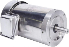 Leeson - 2 Max hp, 1,800 Max RPM, Premium Efficient Electric AC DC Motor - 230/460 V Input, Three Phase, 145TC Frame, C-Face Mount, TEFC Enclosure - Eagle Tool & Supply