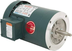 Leeson - 1-1/2 Max hp, 3,600 Max RPM, Premium Efficient Electric AC DC Motor - 230/460 V Input, Three Phase, 56J Frame, C-Face Mount, TEFC Enclosure - Eagle Tool & Supply