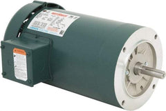 Leeson - 3 Max hp, 3,600 Max RPM, Premium Efficient Electric AC DC Motor - 230/460 V Input, Three Phase, 56C Frame, C-Face Mount, TEFC Enclosure - Eagle Tool & Supply