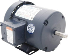 Leeson - 2 Max hp, 3,600 Max RPM, Premium Efficient Electric AC DC Motor - 230/460 V Input, Three Phase, 56 Frame, Rigid Base Mount, TEFC Enclosure - Eagle Tool & Supply