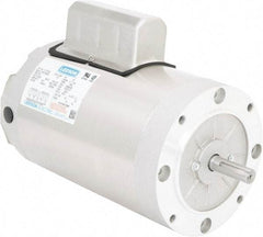 Leeson - 2 Max hp, 1,740 Max RPM, Electric AC DC Motor - 115/208-230 V Input, Single Phase, 56C Frame, C-Face Mount, TENV Enclosure - Eagle Tool & Supply