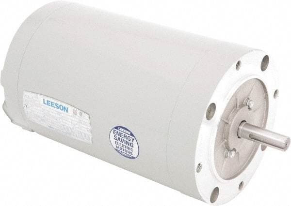 Leeson - 1 Max hp, 850 Max RPM, Electric AC DC Motor - 208-230/460 V Input, Three Phase, 56C Frame, C-Face Mount, TEAO Enclosure - Eagle Tool & Supply