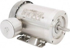 Leeson - 1 Max hp, 1,800 Max RPM, Premium Efficient Electric AC DC Motor - 230/460 V Input, Three Phase, 56C Frame, C-Face with Base Mount, TEFC Enclosure - Eagle Tool & Supply