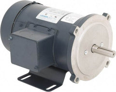 Leeson - 3/4 Max hp, 2,500 Max RPM, DC Electric AC DC Motor - 90 V Input, SS56C Frame, 5/8" Shaft Diam, C-Face with Base Mount, TEFC Enclosure - Eagle Tool & Supply