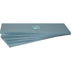 Value Collection - 72" Wide, 1-15/16 High, Open Shelving Accessory/Component - 14 Gauge Steel, Powder Coat Finish, Use with High Capacity Storage Racks - Eagle Tool & Supply