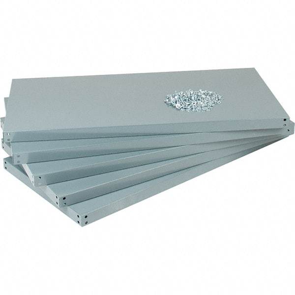 Value Collection - 48" Wide, 1-15/16 High, Open Shelving Accessory/Component - 14 Gauge Steel, Powder Coat Finish, Use with High Capacity Storage Racks - Eagle Tool & Supply