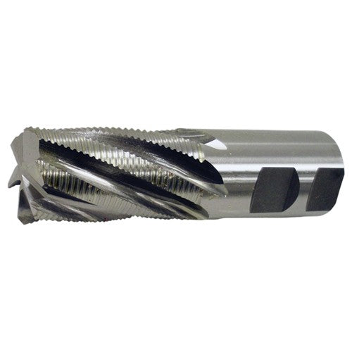 ‎1″ × 1″ × 1″ × 3-1/2″ RHS / RHC HSS-CO 8% (M42) 5-Flute Center-Cutting Fine Profile Roughing End Mill - TiAlN