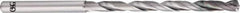 OSG - 5.3mm, 140° Point, Spiral Flute, Solid Carbide Taper Length Drill Bit - EgiAs Finish, 70mm Flute Length, 128mm OAL, Series 6530 - Eagle Tool & Supply
