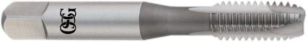 OSG - 7/16-14 UNC, H3, 3 Flutes, Plug Chamfer, Bright Finish, High Speed Steel Spiral Point STI Tap - 3-19/32" OAL, 0.429" Shank Diam, 1-21/32" Thread Length, 0.322" Square Size, 3B Class of Fit, Series 125 - Exact Industrial Supply