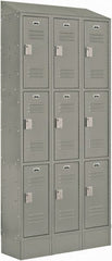 LockUp - 9 Door, 3 Tier, Electronic Access Lockers - Eagle Tool & Supply