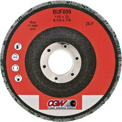 Camel Grinding Wheels - 4-1/2" Fine Grade Silicon Carbide Deburring Disc - 5/8-11 Threaded Center Hole, Arbor Connection, Gray, 11,000 Max RPM - Eagle Tool & Supply