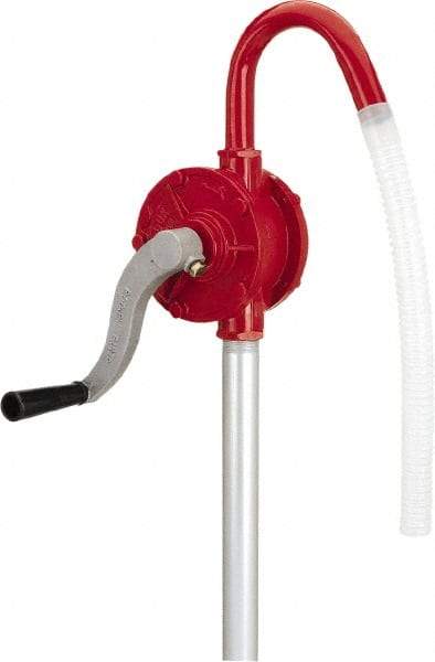 lumax - Oil Lubrication 0.08 Gal/Turn Flow Aluminum & Steel Rotary Hand Pump - For 15 to 55 Gal Container - Eagle Tool & Supply