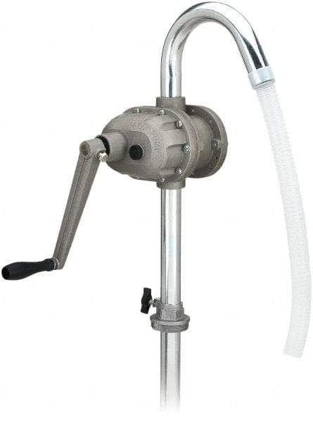 lumax - Oil Lubrication 0.25 Gal/Turn Flow Aluminum & Steel Rotary Hand Pump - For 15 to 55 Gal Container - Eagle Tool & Supply