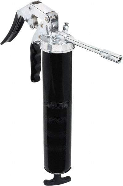 lumax - 7,000 Max psi, Rigid Pistol Grease Gun - 14 oz Capacity, 1/8 Thread Outlet, 25 Strokes per oz, 3-Way Fill - Eagle Tool & Supply