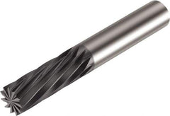 Sandvik Coromant - 12.7mm, 1.252" LOC, 12.7mm Shank Diam, 11 Flute, Solid Carbide Square End Mill - Diamond Finish, -4° Helix, Centercutting, Series CoroMill Plura - Eagle Tool & Supply