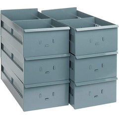 Value Collection - 8.2" Wide, 4-19/32 High, Open Shelving Accessory/Component - 19 Gauge Steel, Powder Coat Finish, Use with Bins/Totes - Eagle Tool & Supply