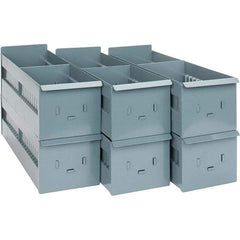 Value Collection - 5-1/2" Wide, 4-19/32 High, Open Shelving Accessory/Component - 19 Gauge Steel, Powder Coat Finish, Use with Bins/Totes - Eagle Tool & Supply