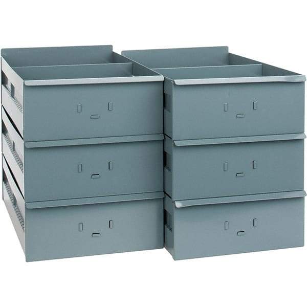 Value Collection - 11.1" Wide, 4-19/32 High, Open Shelving Accessory/Component - 19 Gauge Steel, Powder Coat Finish, Use with Bins/Totes - Eagle Tool & Supply