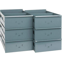 Value Collection - 11.1" Wide, 4-19/32 High, Open Shelving Accessory/Component - 19 Gauge Steel, Powder Coat Finish, Use with Bins/Totes - Eagle Tool & Supply