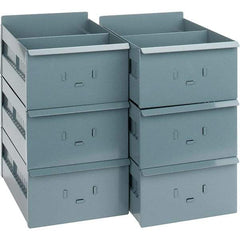 Value Collection - 8.2" Wide, 4-19/32 High, Open Shelving Accessory/Component - 19 Gauge Steel, Powder Coat Finish, Use with Bins/Totes - Eagle Tool & Supply