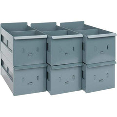 Value Collection - 5-1/2" Wide, 4-19/32 High, Open Shelving Accessory/Component - 19 Gauge Steel, Powder Coat Finish, Use with Bins/Totes - Eagle Tool & Supply