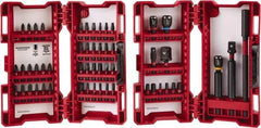 Milwaukee Tool - 55 Piece, Impact Driver Bit Set - 3/32 to 1/4" Hex, #1 to #3, Drilling/Screwdriving Utility Accessory Set Kit, 1/4" Hex Drive, Hex Point - Eagle Tool & Supply