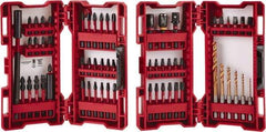 Milwaukee Tool - 60 Piece, Impact Driver Bit Set - 1/4 to 3/16" Hex, #1 to #3, Drilling/Screwdriving Utility Accessory Set Kit, 1/4" Hex Drive, Hex Point - Eagle Tool & Supply