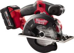 Milwaukee Tool - 18 Volt, 5-7/8" Blade, Cordless Circular Saw - 3,900 RPM, 2 Lithium-Ion Batteries Included - Eagle Tool & Supply