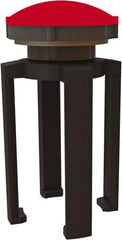 Banner Stakes - 7" High x 4" Long x 4" Wide Barricade Light - Matte Finish, Black/Red, Use with Plus Banner Head - Eagle Tool & Supply
