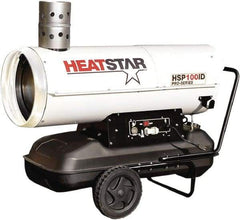 Heatstar - 122,000 BTU Rating, Kerosene/Diesel Indirect Fired Forced Air Heater - 3,050 Sq Ft Max Heating Area, 17 Gal Capacity, Fuel with Diesel, Kerosene, JP-8 & Jet8 - Eagle Tool & Supply