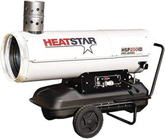 Heatstar - 180,000 BTU Rating, Kerosene/Diesel Indirect Fired Forced Air Heater - 4,625 Sq Ft Max Heating Area, 17 Gal Capacity, Fuel with Diesel, Kerosene, JP-8 & Jet8 - Eagle Tool & Supply