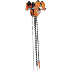 Vestil - 1 Ton Capacity Low Headroom Geared Trolley - 2-1/2" to 8" Flange Width - Eagle Tool & Supply