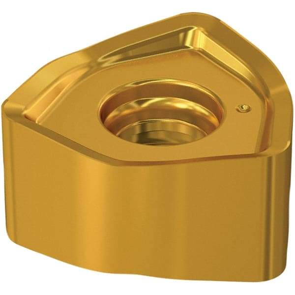 Seco - 218.21230TR ME13 Grade F40M Carbide Milling Insert - TiAlN Finish, 5.95mm Thick, 1/2" Inscribed Circle, 1.6mm Corner Radius - Eagle Tool & Supply