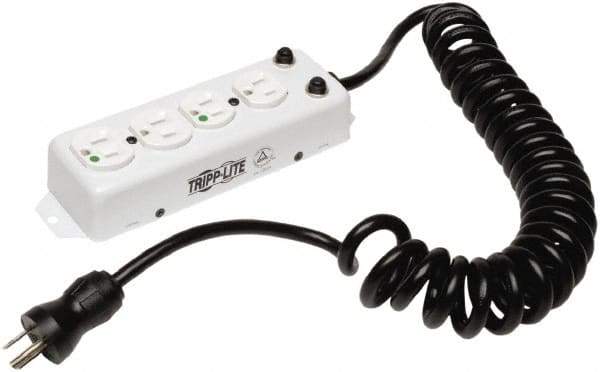 Tripp-Lite - 4 Outlets, 120 VAC15 Amps, 10' Cord, Power Outlet Strip - Keyhole, Tab Mount, 5-15 NEMA Configuration, 8.4" Strip - Eagle Tool & Supply