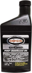 Simpson - Fixed Pressure Washer Pump Oil - 3-1/8" Long, Plastic, Female & Male - Eagle Tool & Supply