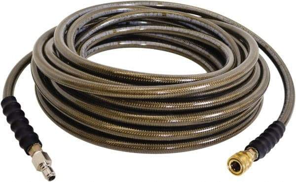 Simpson - 4,500 Max psi 2 Piece Pressure Washer Hose - 150' Long, Polyurethane, NPT, Female & Male - Eagle Tool & Supply