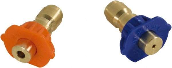 Simpson - 5,000 psi Fixed, Metal, Second Story Pressure Washer Nozzle - 0.156" Orificie Diam, 1/4" Thread, Male, Orange & Blue - Eagle Tool & Supply