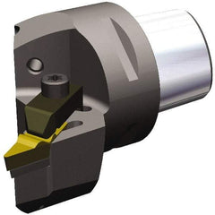 Kennametal - Left Hand Cut, Size PSC50, VC.. 1604 & VP..332 Insert Compatiblity, External Modular Turning & Profiling Cutting Unit Head - 35mm Ctr to Cutting Edge, 62mm Head Length, Through Coolant, Series Top Notch - Eagle Tool & Supply