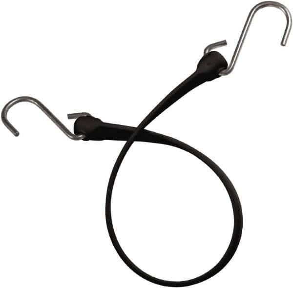 The Better Bungee - Heavy Duty Bungee Strap with Triangulated Stainless S Hook - 36" OAL, Black - Eagle Tool & Supply