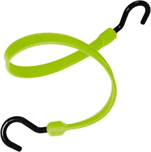 The Better Bungee - Heavy Duty Bungee Strap with Overmolded Nylon Hook End - 36" OAL, Safety Green - Eagle Tool & Supply