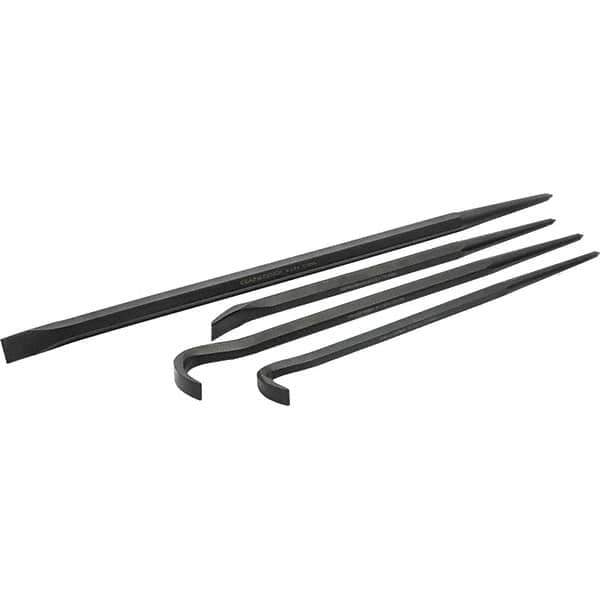 GearWrench - 4 Piece Rolling Head Pry Bar Set - Includes 15, 16, 18 & 24" Lengths - Eagle Tool & Supply