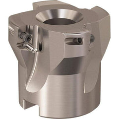 Seco - 4 Inserts, 44mm Cut Diam, 16mm Arbor Diam, 9mm Max Depth of Cut, Indexable Square-Shoulder Face Mill - 90° Lead Angle, 40mm High, XO.X 10T3.. Insert Compatibility, Through Coolant, Series R220.69 - Eagle Tool & Supply