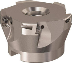 Seco - 5 Inserts, 66mm Cut Diam, 27mm Arbor Diam, 9mm Max Depth of Cut, Indexable Square-Shoulder Face Mill - 90° Lead Angle, 40mm High, XO.X 10T3.. Insert Compatibility, Through Coolant, Series R220.69 - Eagle Tool & Supply